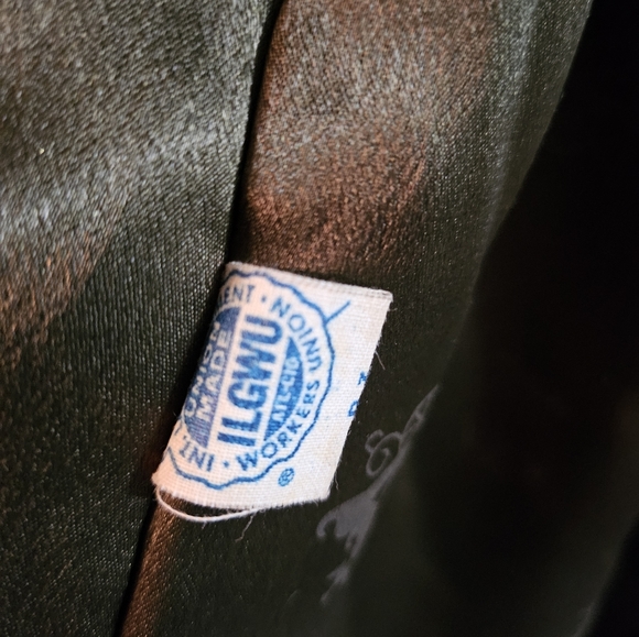 Vintage men's coat size 42-44 black coat Hart Shaffner Marx coat made in Italy - Picture 4 of 6